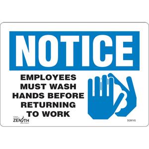 "Employees Must Wash Hands" Sign - 010-LVJP478