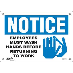"Employees Must Wash Hands" Sign - 010-LVJP479