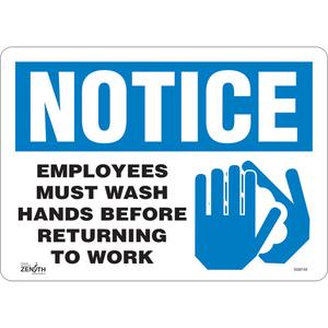 "Employees Must Wash Hands" Sign - 010-LVJP471