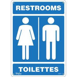 "Restrooms - Toilettes" Sign - 010-LVJP424
