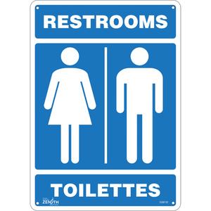 "Restrooms - Toilettes" Sign - 010-LVJP425