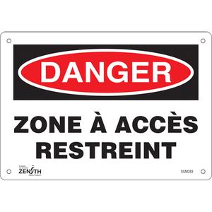 "Zone à Accès Restreint" Sign - 010-LVJP516