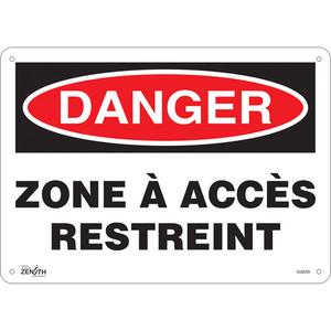 "Zone à Accès Restreint" Sign - 010-LVJP519