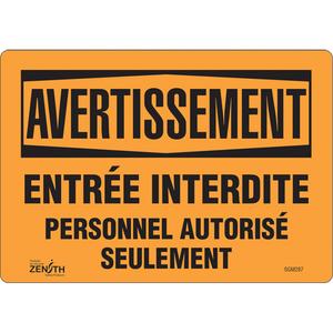 "Personnel Autorisé Seulement" Sign - 010-LVJP510