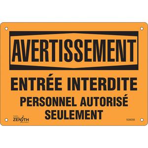 "Personnel Autorisé Seulement" Sign - 010-LVJP511
