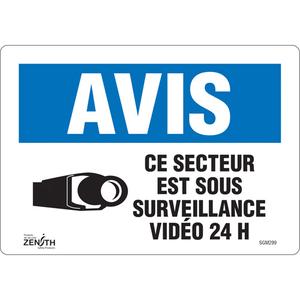 "Ce Secteur est Sous Surveillance" Sign - 010-LVJP522