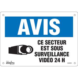 "Ce Secteur est Sous Surveillance" Sign - 010-LVJP634
