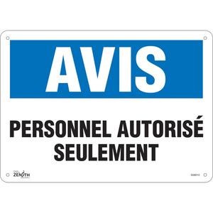 "Personnel Autorisé Seulement" Sign - 010-LVJP643