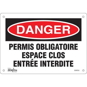 "Espace Clos Entrée Interdite" Sign - 010-LVJP687