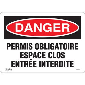"Espace Clos Entrée Interdite" Sign - 010-LVJP689