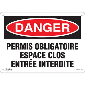 "Espace Clos Entrée Interdite" Sign - 010-LVJP681