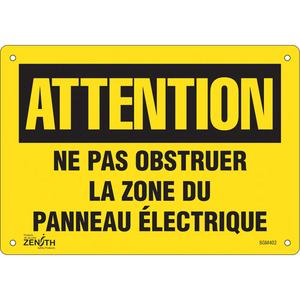 "Zone du Panneau Électrique" Sign - 010-LVJP735