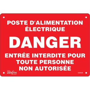 "Poste D'Alimentation Électrique" Sign - 010-LVJP732
