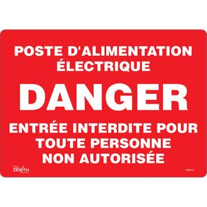 "Poste D'Alimentation Électrique" Sign - 010-LVJP743