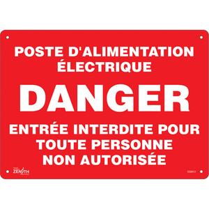"Poste D'Alimentation Électrique" Sign - 010-LVJP745