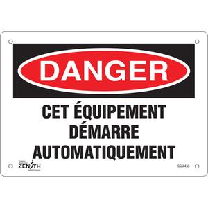 "Équipement Démarre Automatiquement" Sign - 010-LVJP786