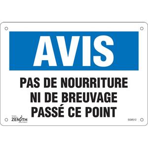 "Pas de Nourriture" Sign - 010-LVJP845