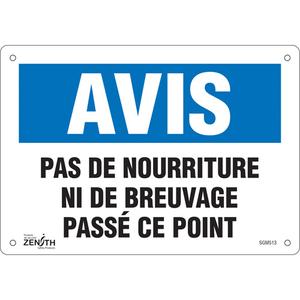 "Pas de Nourriture" Sign - 010-LVJP846