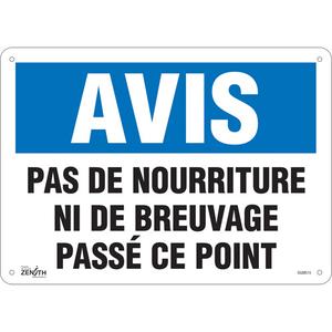 "Pas de Nourriture" Sign - 010-LVJP848