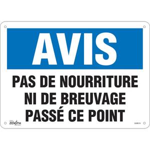 "Pas de Nourriture" Sign - 010-LVJP849