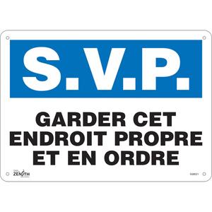 "Garder cet Endroit Propre" Sign - 010-LVJP854