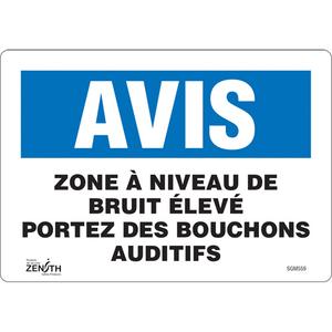 "Portez Des Bouchons Auditifs" Sign - 010-LVJP882