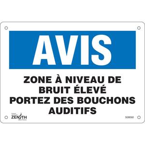 "Portez Des Bouchons Auditifs" Sign - 010-LVJP893