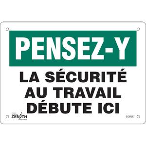 "La Sécurité au Travail" Sign - 010-LVJP890