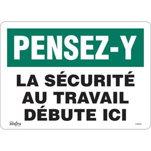 "La Sécurité au Travail" Sign - 010-LVJP891