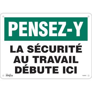 "La Sécurité au Travail" Sign - 010-LVJP892