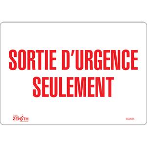 "Sortie D'Urgence" Sign - 010-LVJP958