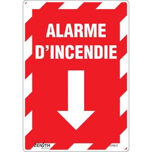 "Alarme D'Incendie" Arrow Sign - 010-LVJP960
