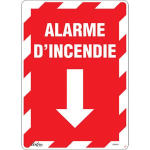 "Alarme D'Incendie" Arrow Sign - 010-LVJP973