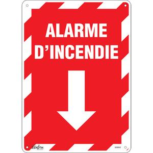 "Alarme D'Incendie" Arrow Sign - 010-LVJP975
