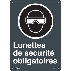 "Lunettes De Sécurité Obligatoires" Sign - 010-LVJP040