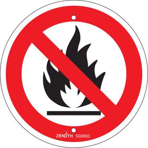 No Open Flames CSA Standard Safety Sign - 010-LVJP136