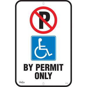 "By Permit Only" Parking Sign - 010-LVJS661