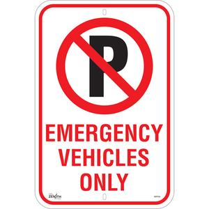 No Parking "Emergency Vehicles Only" Sign - 010-LVJS677