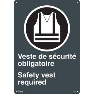 "Port du dossard obligatoire/Safety Vest Required" Sign - 010-LVJS730