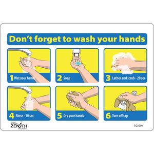"Don't Forget to Wash Your Hands" Pictogram Sign - 010-LVJX523
