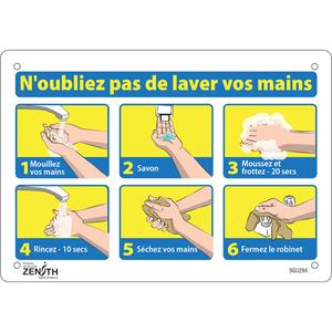 "N'oubliez pas de laver vos mains" Sign - 010-LVJX527
