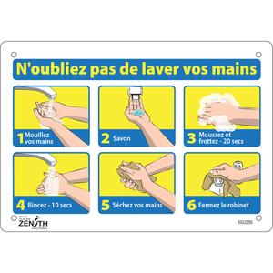 "N'oubliez pas de laver vos mains" Sign - 010-LVJX528