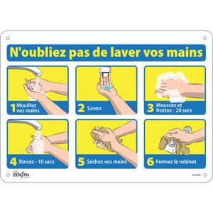 "N'oubliez pas de laver vos mains" Sign - 010-LVJX633