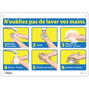 "N'oubliez pas de laver vos mains" Sign - 010-LVJX634