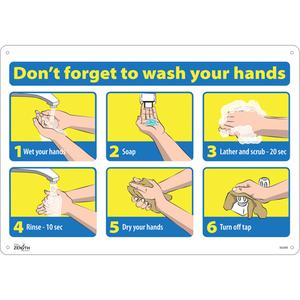 "Don't Forget to Wash Your Hands" Pictogram Sign - 010-LVJX636
