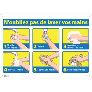 "N'oubliez pas de laver vos mains" Sign - 010-LVJX637
