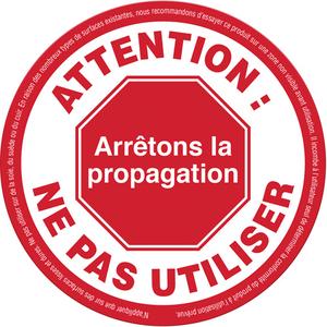 "Attention: Ne pas utiliser" Label - 010-LVJX728