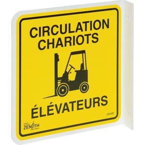 90° Projecting "Circulation Chariots Élévateurs" Sign - 010-LVKJ815