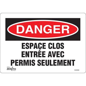 "Espace clos" Sign - 010-LVKJ828