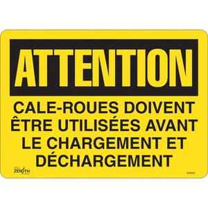 "Cale-roues doivent être utilisées" Sign - 010-LVKJ933